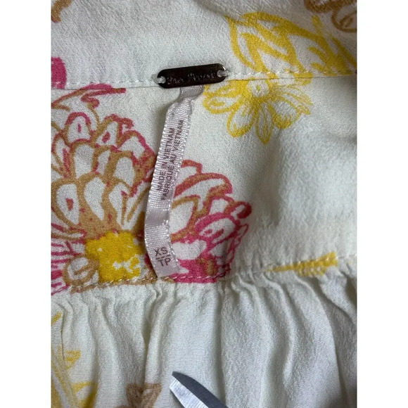 Free People Hawaii Mini Dress Size XS Color Cream Combo Combo Retro - Picture 4 of 11